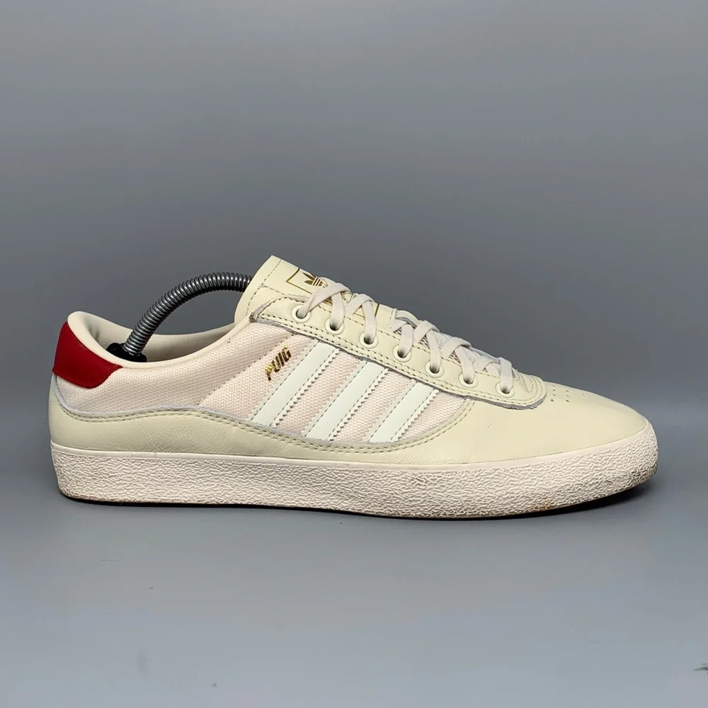 Adidas‎ Puig Indoor White Red Soccer Shoes GW3150 Men’s Sz 10.5